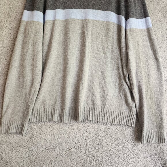 Johnnie-o Mens Sweater Large Gray Wool Blend Long Sleeve Pull Over - Picture 6 of 9